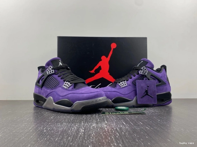 Cheap Husky Travis 4 x Purple Air Jordan Suede Scott 0713